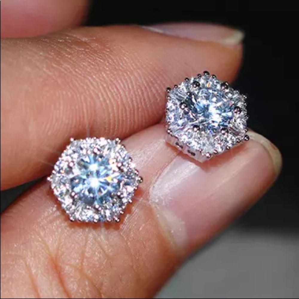 Crystal Clear S925 Stud Earrings